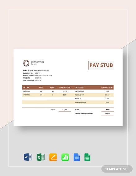 free pay stub template for mac